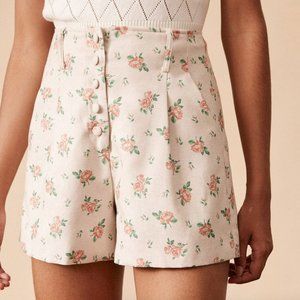 High Waisted Floral Shorts